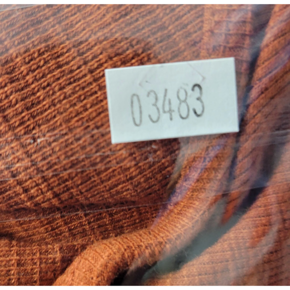 R. Vioimos Anthropologie Waffle Knit Dress Womens Large Burnt Orange Tie Front - Picture 9 of 9